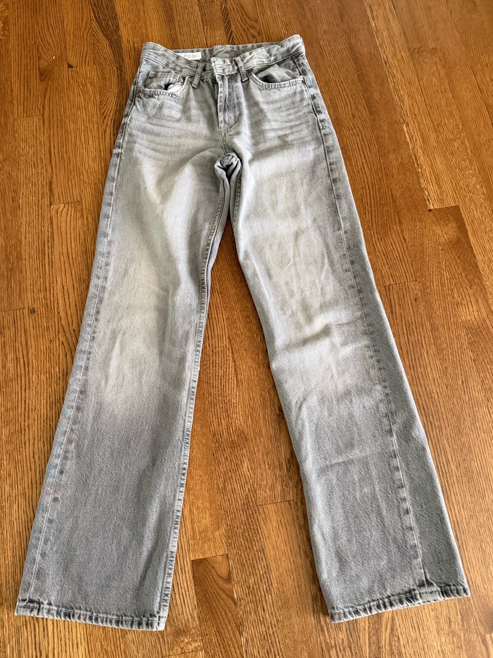 Pale Gray Wash Straight Leg Zara Jeans